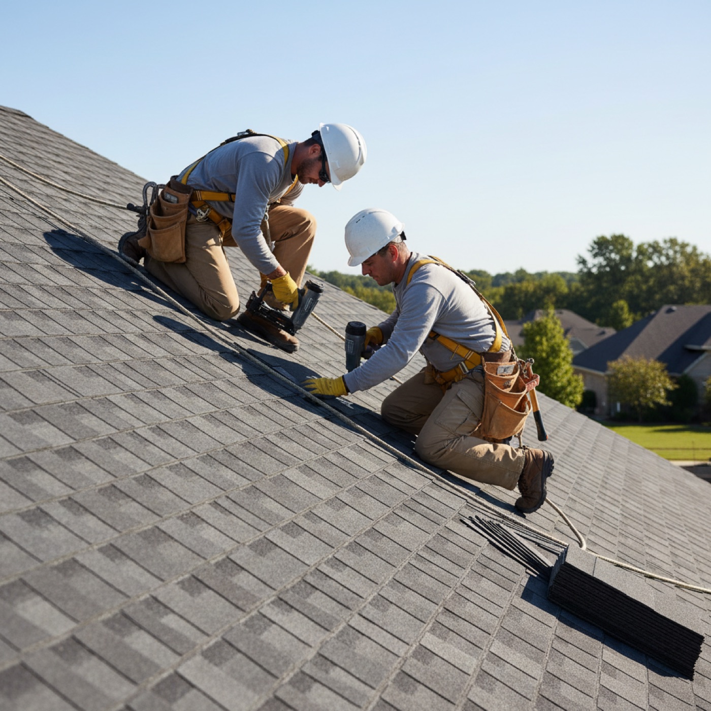 Risner Roofing crew at work